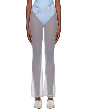 Vaillant Ssense Exclusive Sheer Pants - Blue