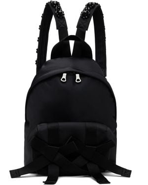 Simone Rocha Beaded Utility Bow Backpack - Black