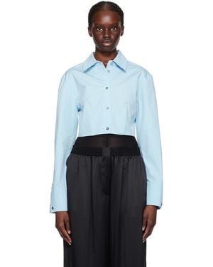 Alexander Wang ブルー クロップド シャツ - マルチカラー