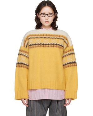 Ganni Jacquard Jumper - Yellow