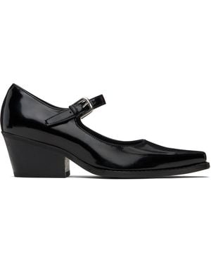 OPEN YY Western Mary Jane Heels - Black