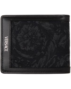 Versace バロッコ ジャカード 札入れ - ブラック