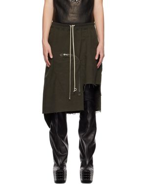 Rick Owens Porterville Brushed Heavy Twill Dracca Skirt - Black