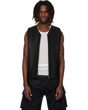 Det Blev Sent Veste Noire En Cuir À Glissière
