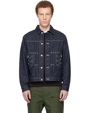 South2 West8 Denim Trucker Jacket - Blue