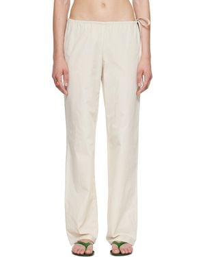 Brooke Callahan Tie Lounge Trousers - Natural