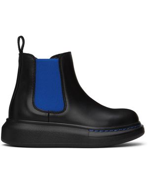 McQueen キッズ｜ブラック＆ブルー Hybrid チェルシーブーツ