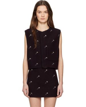 Rier Walker Flowers Vest - Black