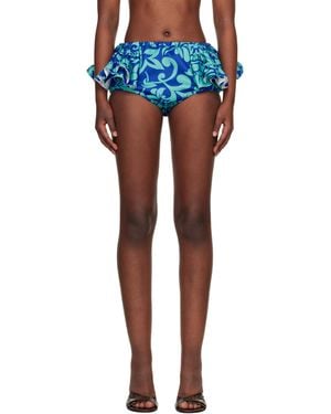 Dries Van Noten Ruffled Briefs - Blue