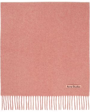 Acne Studios Fringe Wool Narrow Scarf - Pink
