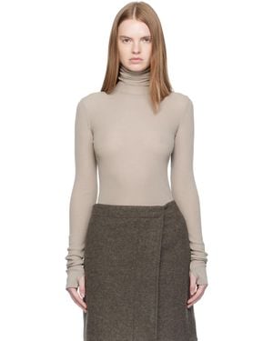 Lemaire Taupe Seamless Turtleneck - Multicolor