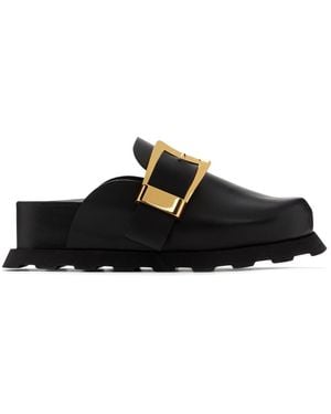 Proenza Schouler Mules Noires À Boucle À Ardillon