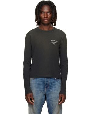 Acne Studios Distressed Logo T-Shirt - Black