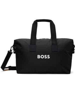 BOSS Contrast Logo Signature Duffle Bag - Black