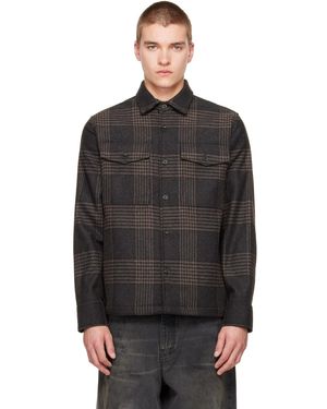 Rag & Bone Chemise Austin Brune En Flanelle Double Face À Carreaux - Noir