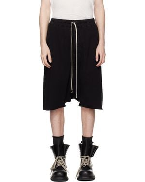 Rick Owens Temple Drawstring Pods Shorts - Black