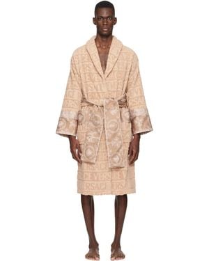 Versace 'i Heart Baroque' Bathrobe - Natural