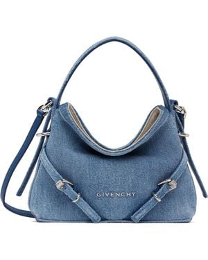 Givenchy Nano Sac Bleu À Ferrures Voyou