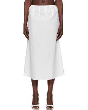 Deiji Studios Channel Midi Skirt - White