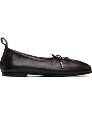 Alohas Rosalind Vintage Effect Ballerina Flats - Black