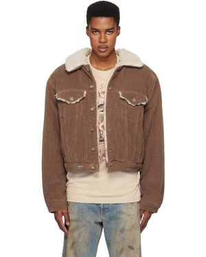 ERL Sherpa Corduroy Trucker Jacket - Black