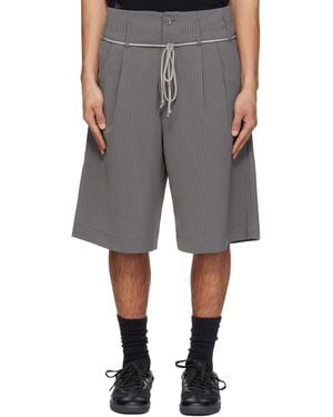 Song For The Mute Double Pleated Shorts - Grey