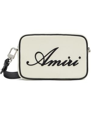 Amiri Off- Embroidered Camera Bag - Metallic