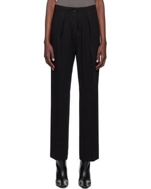 Acne Studios Wool Crepe Trousers - Black