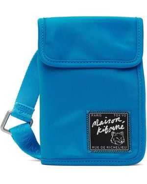 Maison Kitsuné ブルー The Traveller ネックポーチ