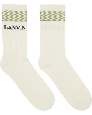 Lanvin Off- Curb Socks - White