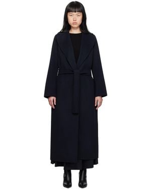 Max Mara ネイビー Poldo コート - ブラック