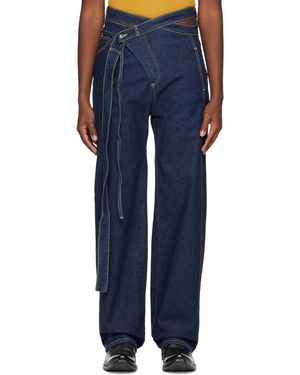 OTTOLINGER Ssense Exclusive Blue Signature Wrap Jeans