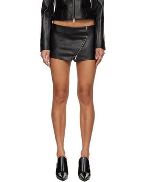 AYA MUSE Ubala Faux-Leather Miniskirt - Black