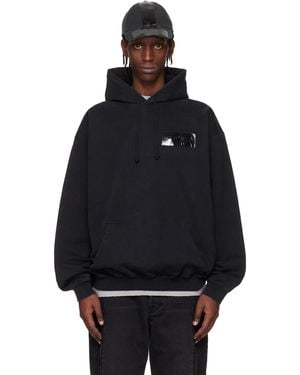 Vetements Taped Logo Hoodie - Black