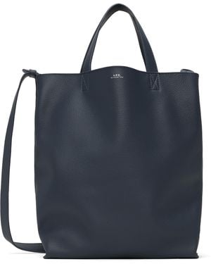 A.P.C. ネイビー ミディアム Maiko ショッピングトート - ブルー