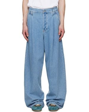 Dries Van Noten Pleated Jeans - Blue