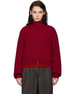 Amomento Full Needle Crop Jumper - Red