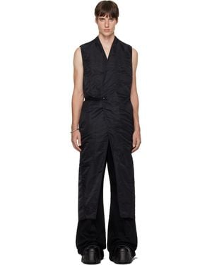 Rick Owens Tower Long Lab Vest - Black