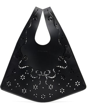 Simone Rocha Mini Lasercut Lace Shopper Tote - Black