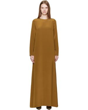 La Collection Robe Longue Beatrice Brun Clair - Noir