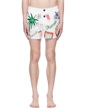 Jacquemus ホワイト La Croisière 'The Puntini' スイムショーツ - ブラック