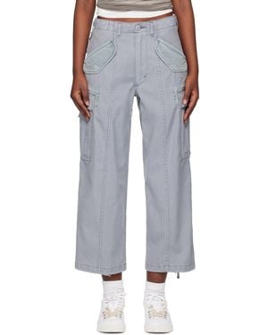 R13 Cropped Cargo Trousers - Black