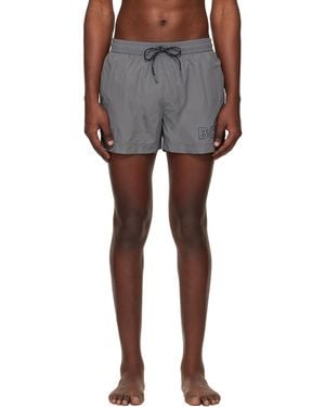 BOSS Outline Logo Print Swim Shorts - Multicolour