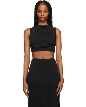 Third Form Mode Tuck Tank Top - Black