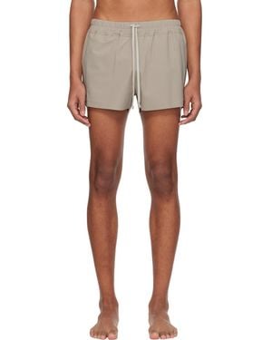 Rick Owens Taupe Temple Boxer Swim Shorts - Multicolor