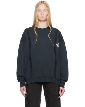 MM6 by Maison Martin Margiela ブラック Ribbon スウェットシャツ