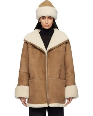 TOTEME Signature Shearling Jacket - Brown
