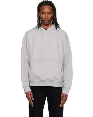 WOOYOUNGMI Flower Back Logo Hoodie - Grey