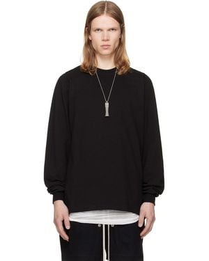 Rick Owens Tower Short Crewneck Ls Sweatshirt - Black