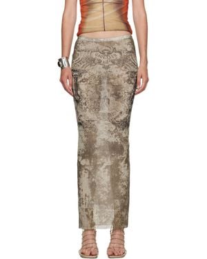 Jean Paul Gaultier 'The Long Médaillon' Midi Skirt - Multicolour